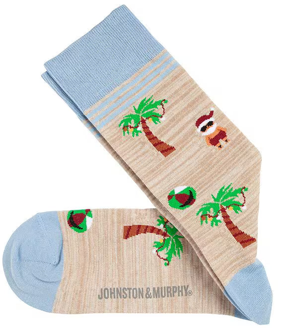 JOHNSTON & MURPHY - SD BEACH SANTA SOCKS