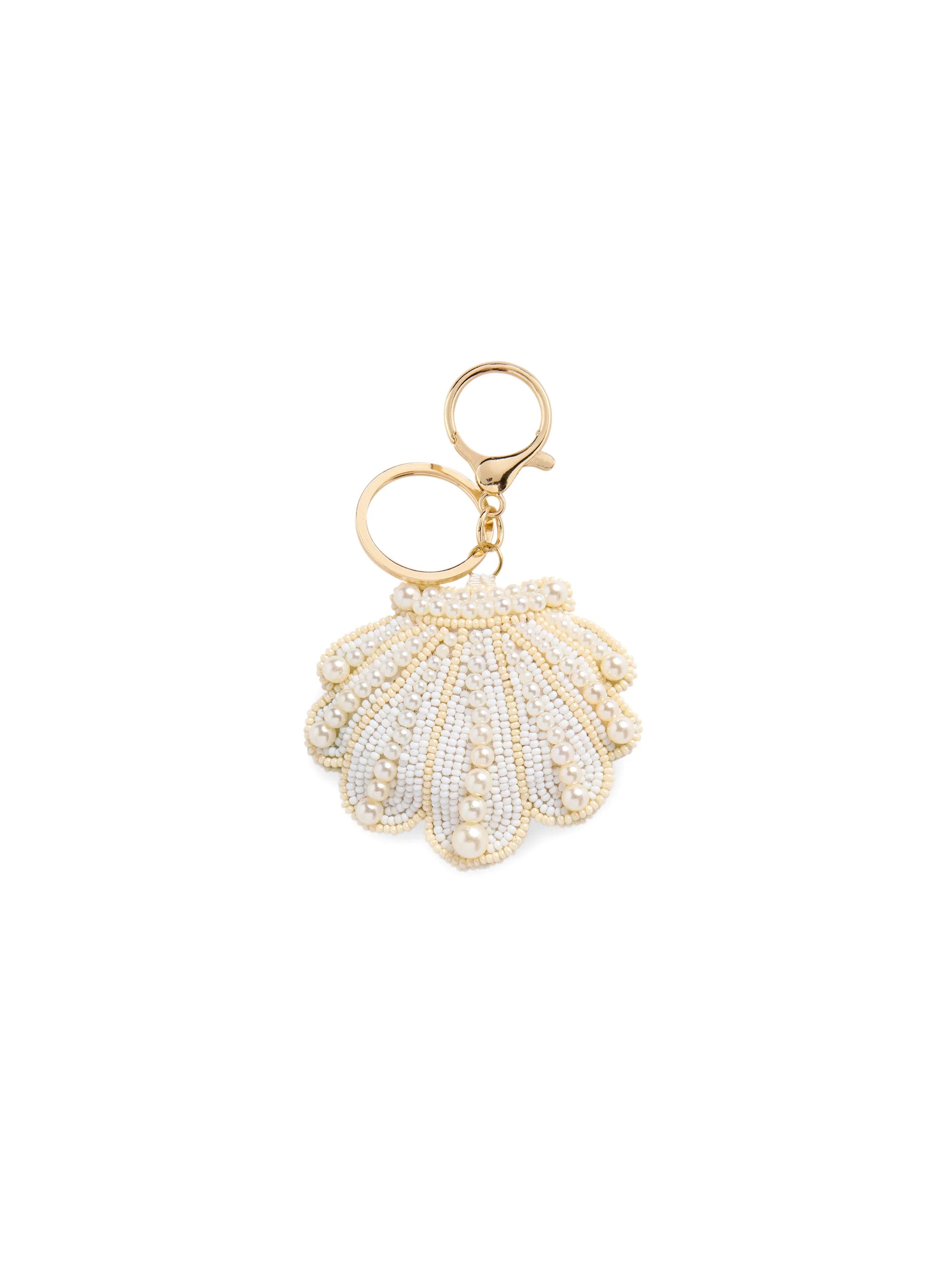 SHIRALEAH - SHELL BEADED BAG CHARM/KEY RING
