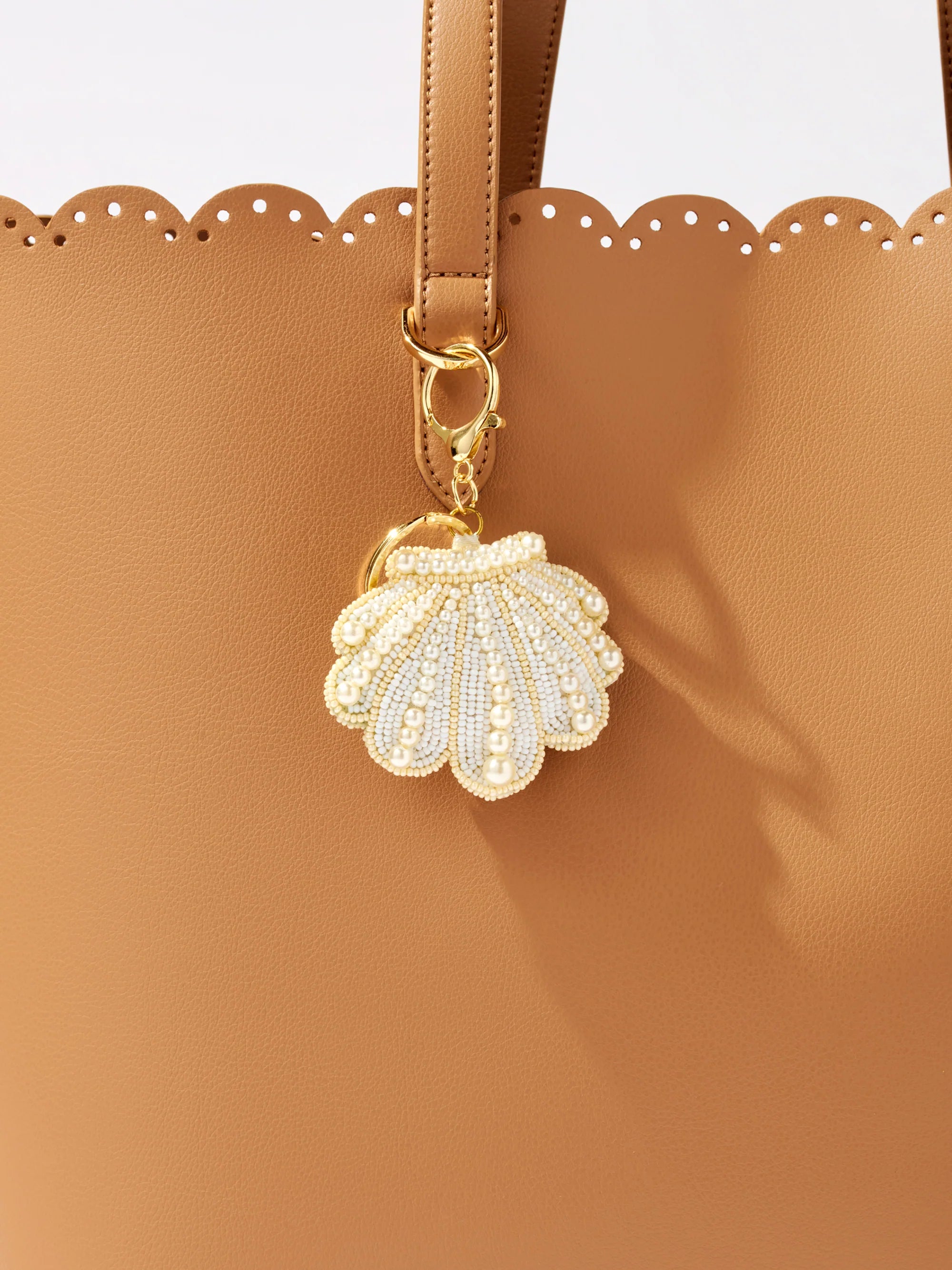 SHIRALEAH - SHELL BEADED BAG CHARM/KEY RING