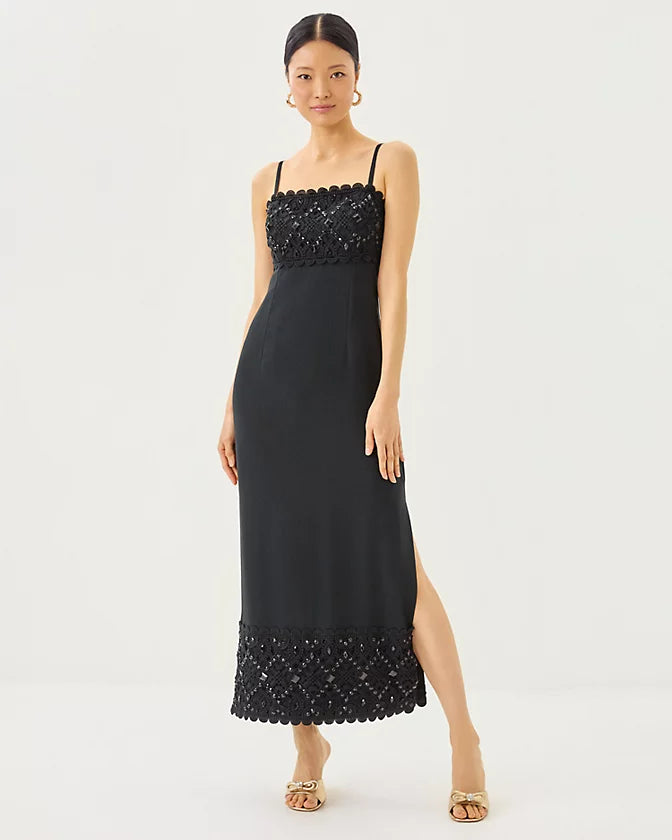 lilly pulitzer black maxi dress LILLY PULITZER