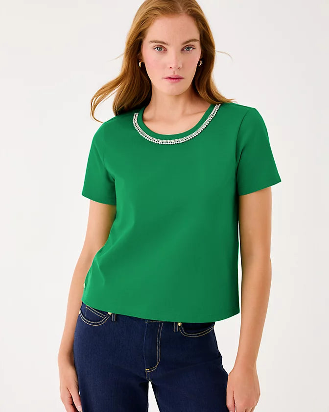 LILLY PULITZER - WOMEN'S CLAIRMONT RHINESTONE TOP