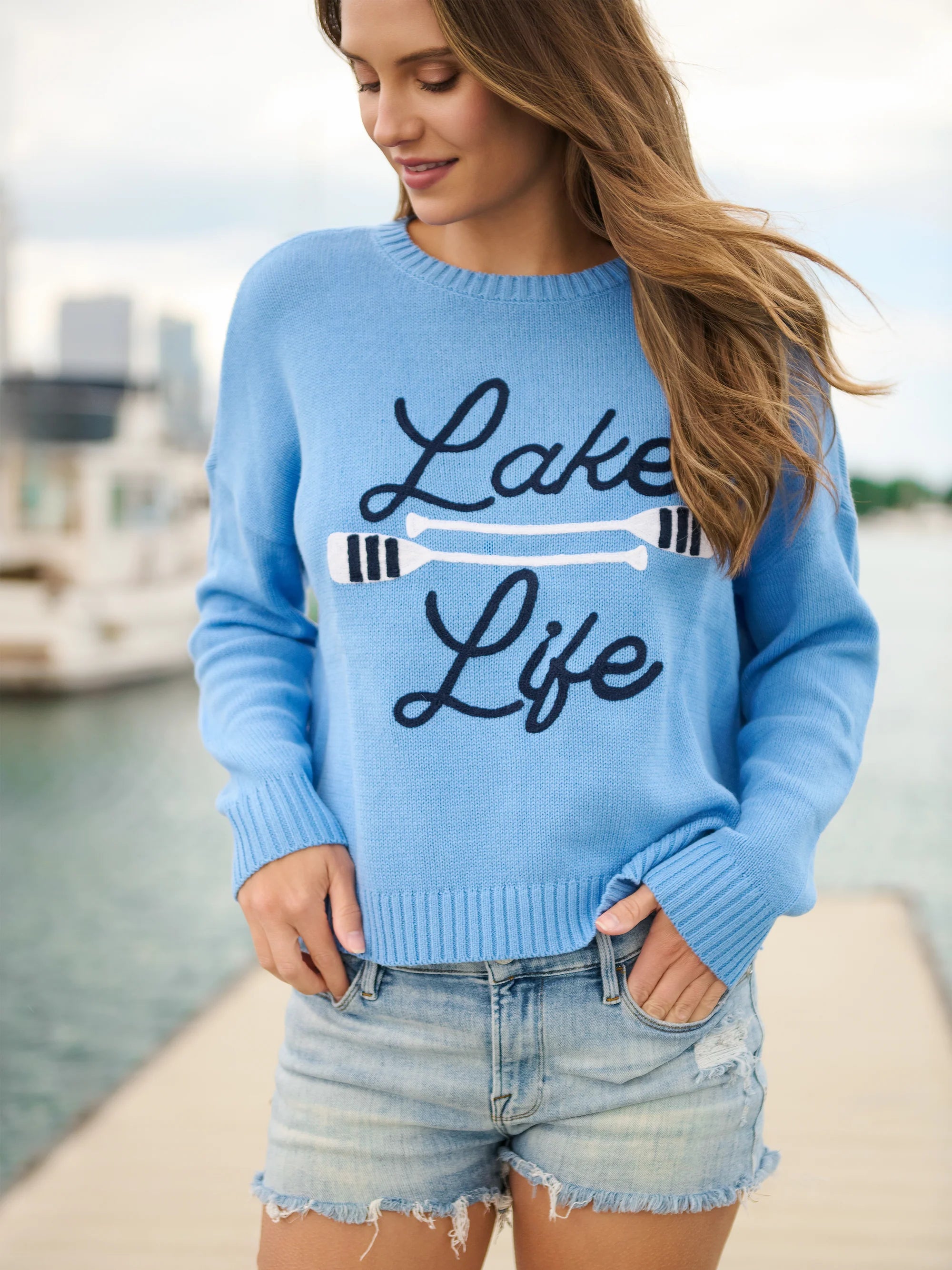 SHIRALEAH - LAKE LIFE RELAXED FIT SWEATER