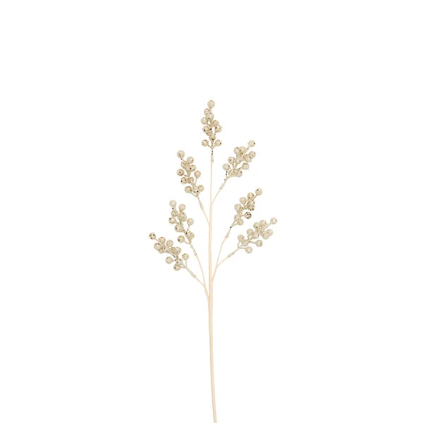 BERRY SPRAY 66CM CHAMPAGNE GLITTER