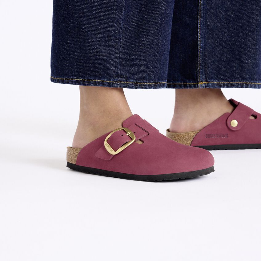 BIRKENSTOCK- WOMEN'S BOSTON NUBUCK LEATHER BIG BUCKLE SHOE