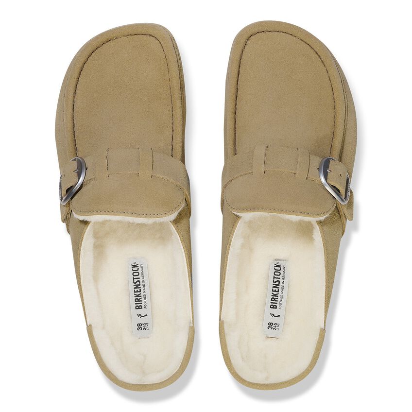 BIRKENSTOCK- WOMEN'S BUCKLEY SHERLING SUEDE LEATHER SHOE