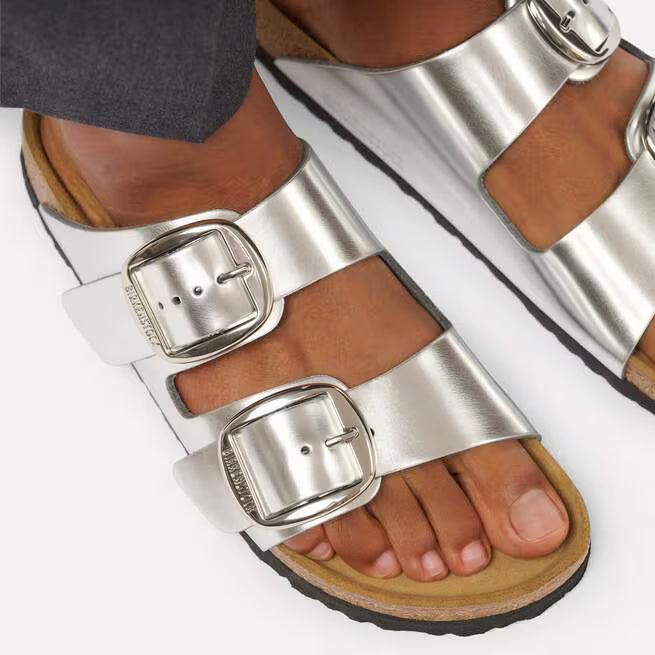BIRKENSTOCK - ARIZONA BB LEATHER METALLIC SANDAL
