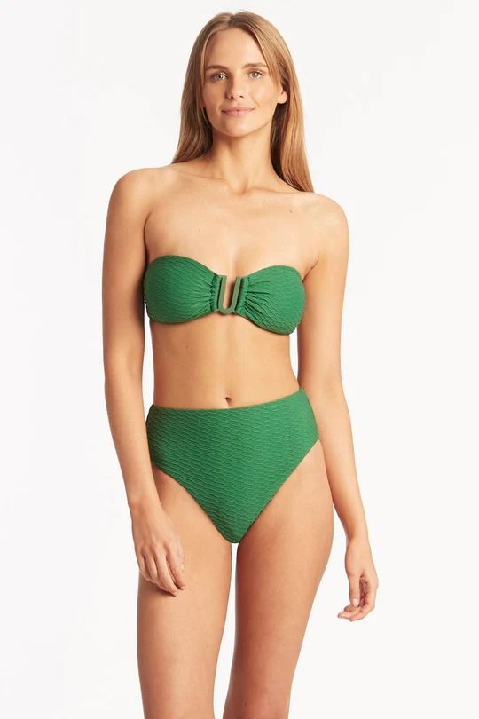 SEA LEVEL- LADIES HONEYCOMB U BAR BANDEAU SWIM TOP