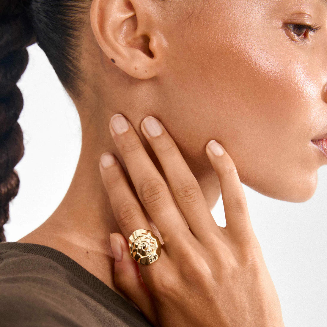 PILGRIM - HAZE RING GOLD-PLATED