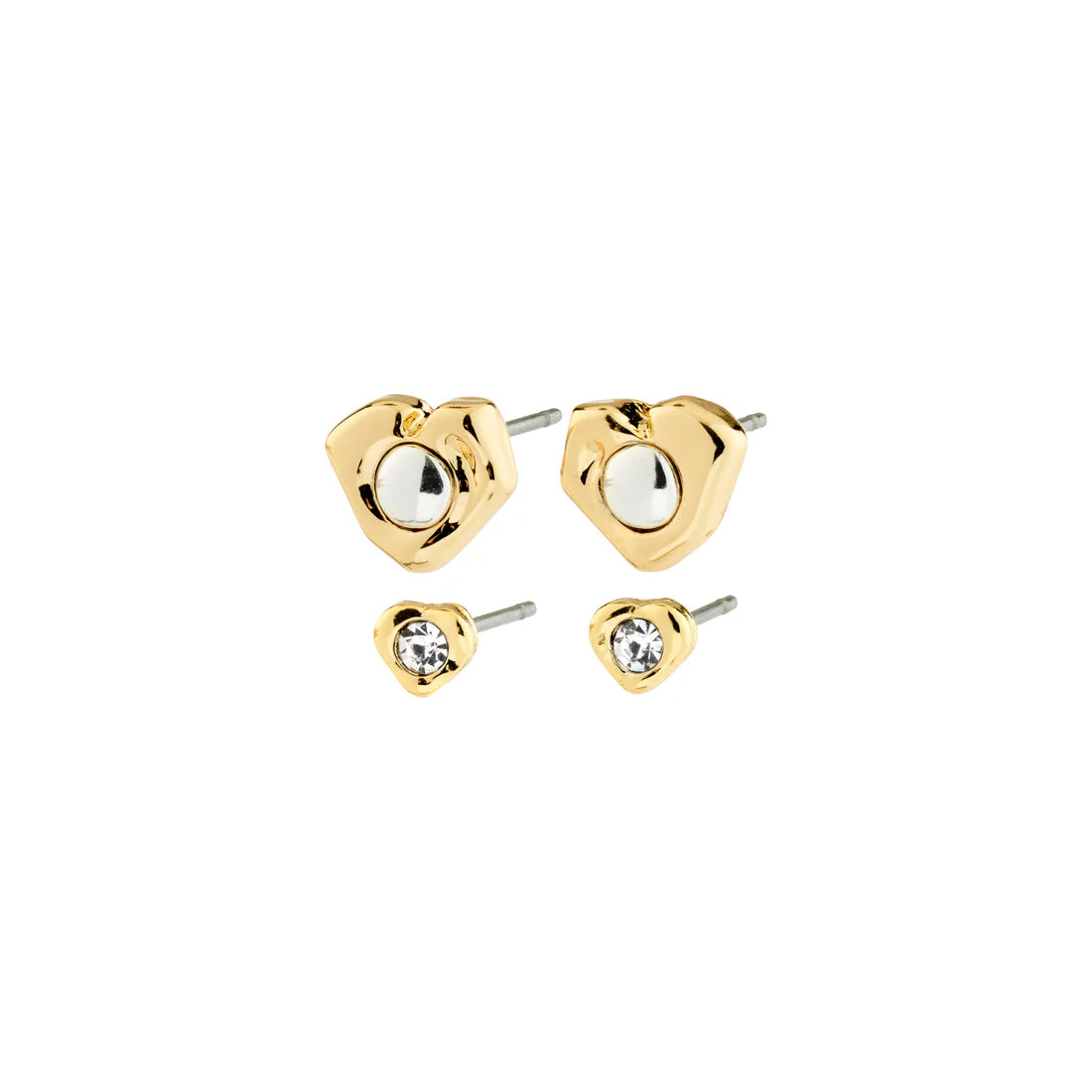 PILGRIM - NOVA EARRINGS 2-IN-1 SET, GOLD-PLATED