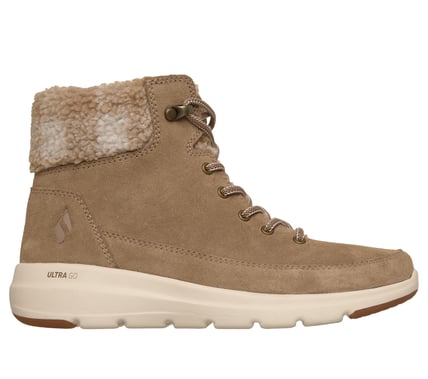SKECHERS- WOMEN'S ON THE GO GLACIAL ULTRA SUEDE LACE-UP BOOT
