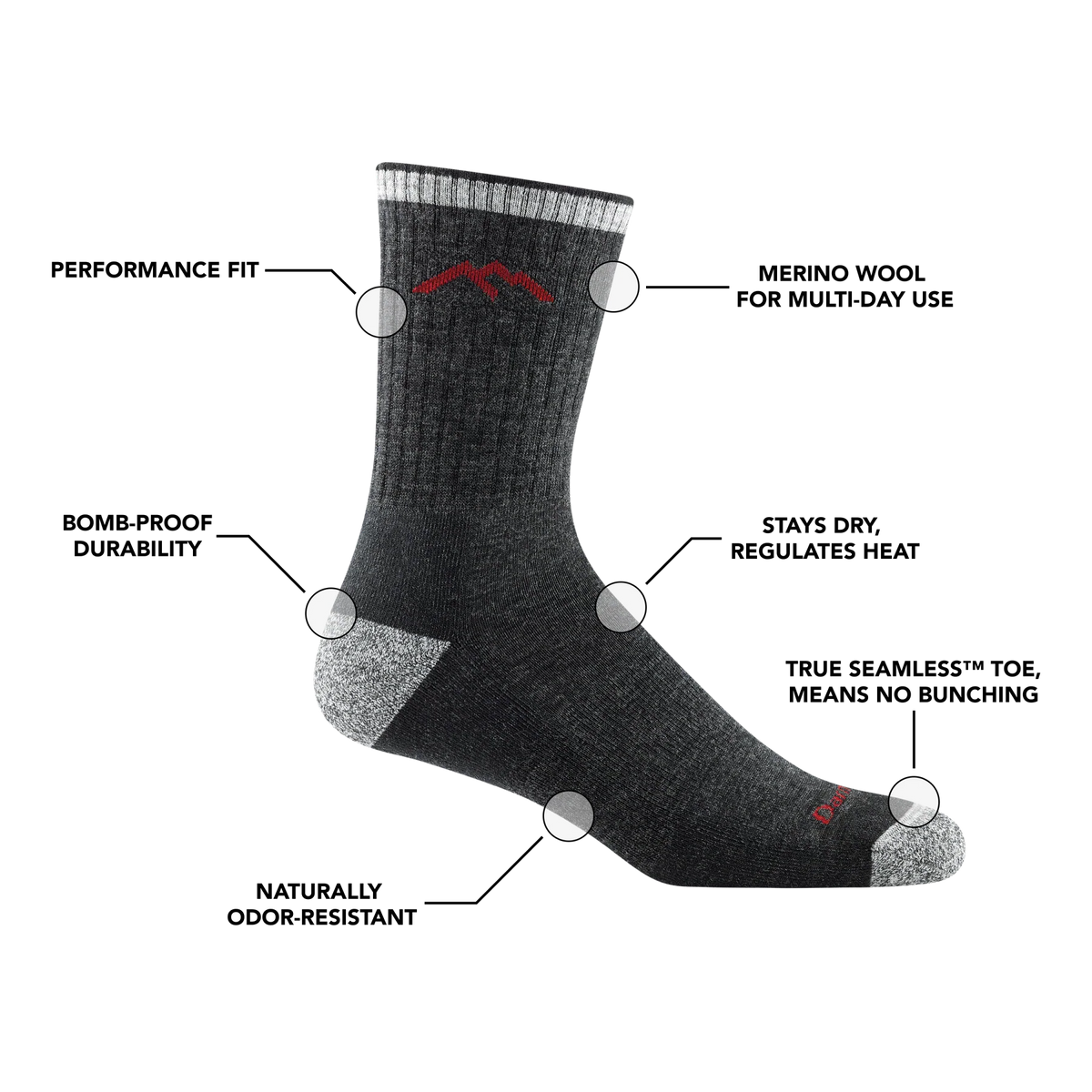 DARN TOUGH - HIKER MICRO CREW CUSH