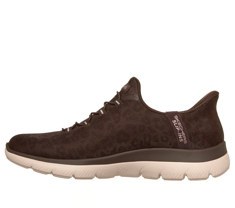 SKECHERS- WOMEN'S ARCH FIT SUMMITS LUXE LEOPARD SLIP-IN SHOES