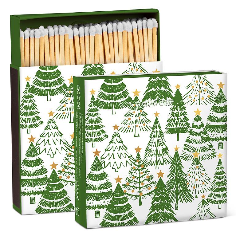 ABBOTT - DECORATED CHRISTMAS TREE MATCHES-100 STKS-4"SQ