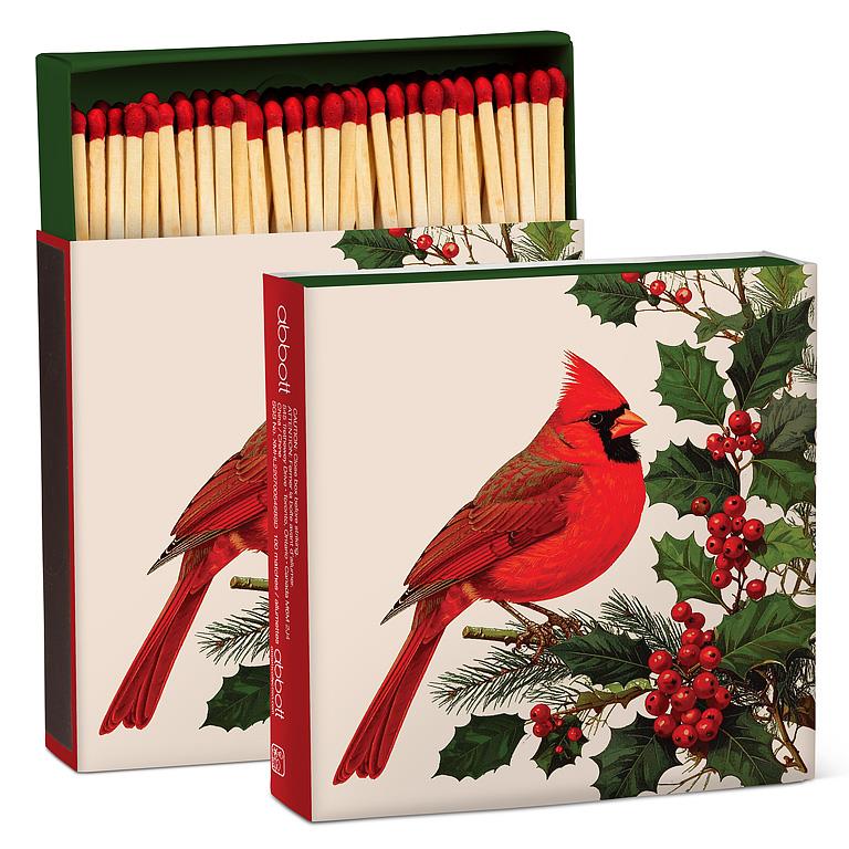 ABBOTT - CARDINAL & HOLLY MATCHES-100 STKS-4"SQ