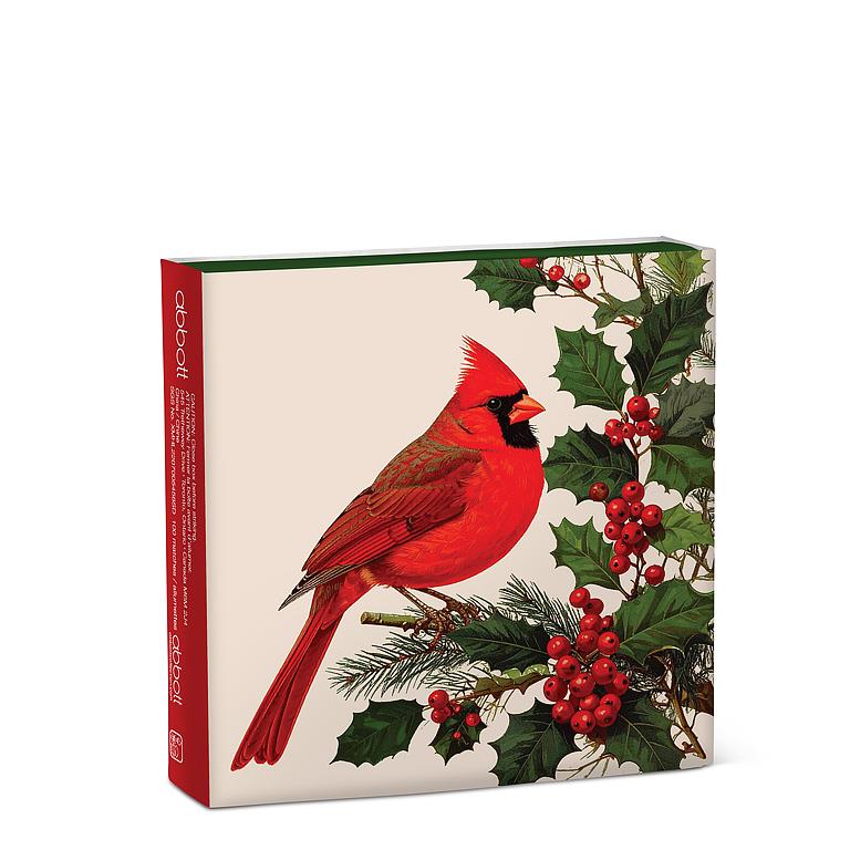 ABBOTT - CARDINAL & HOLLY MATCHES-100 STKS-4"SQ