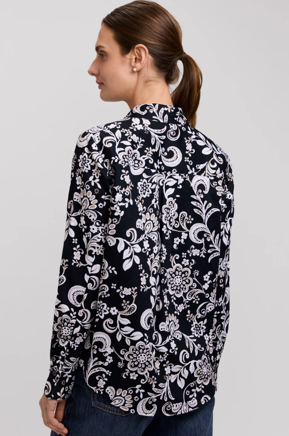 FOXCROFT - MARGIE L/S SHIRT W/ ROLL TAB