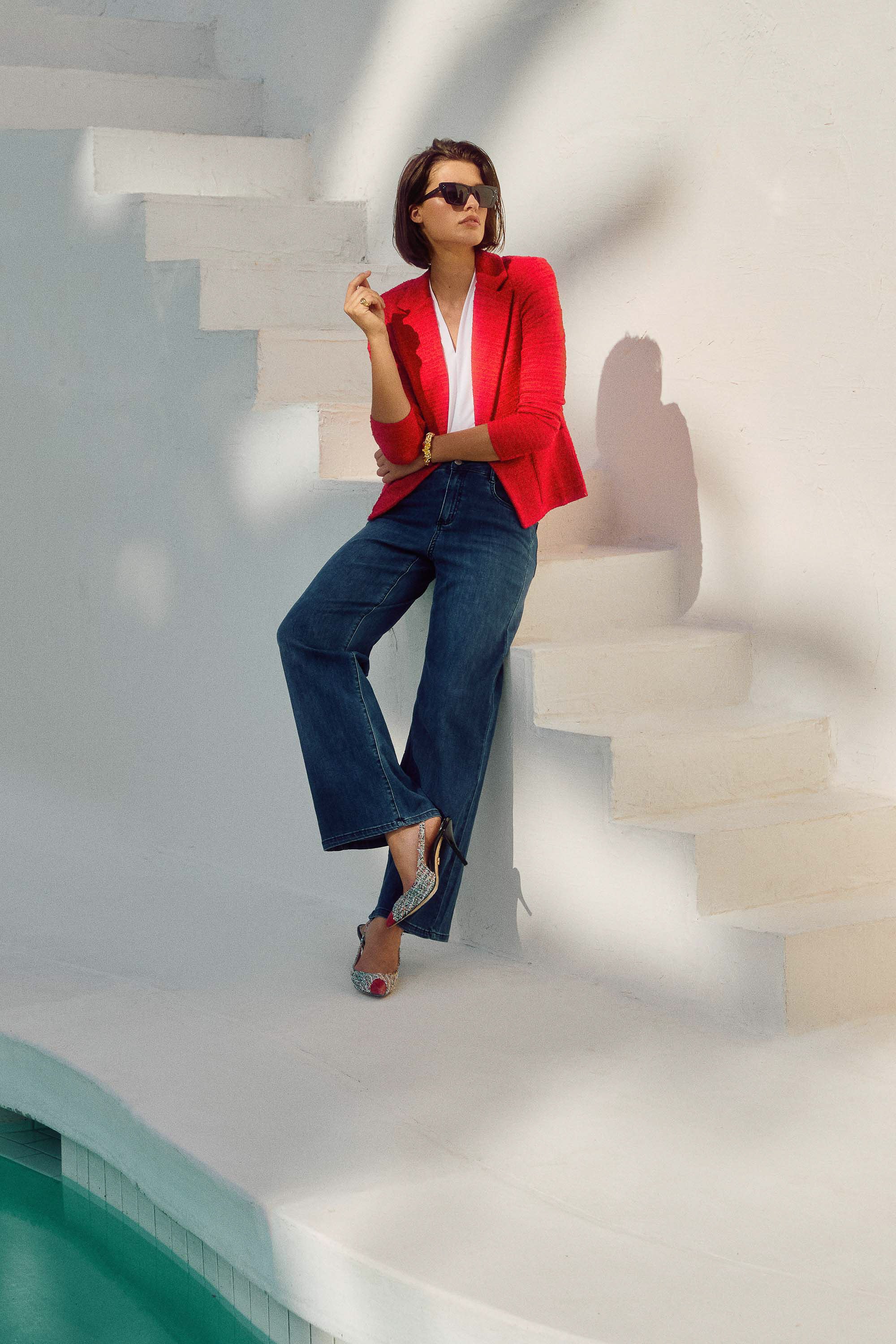 JOSEPH RIBKOFF- WOMEN'S MID RISE TROUSERS