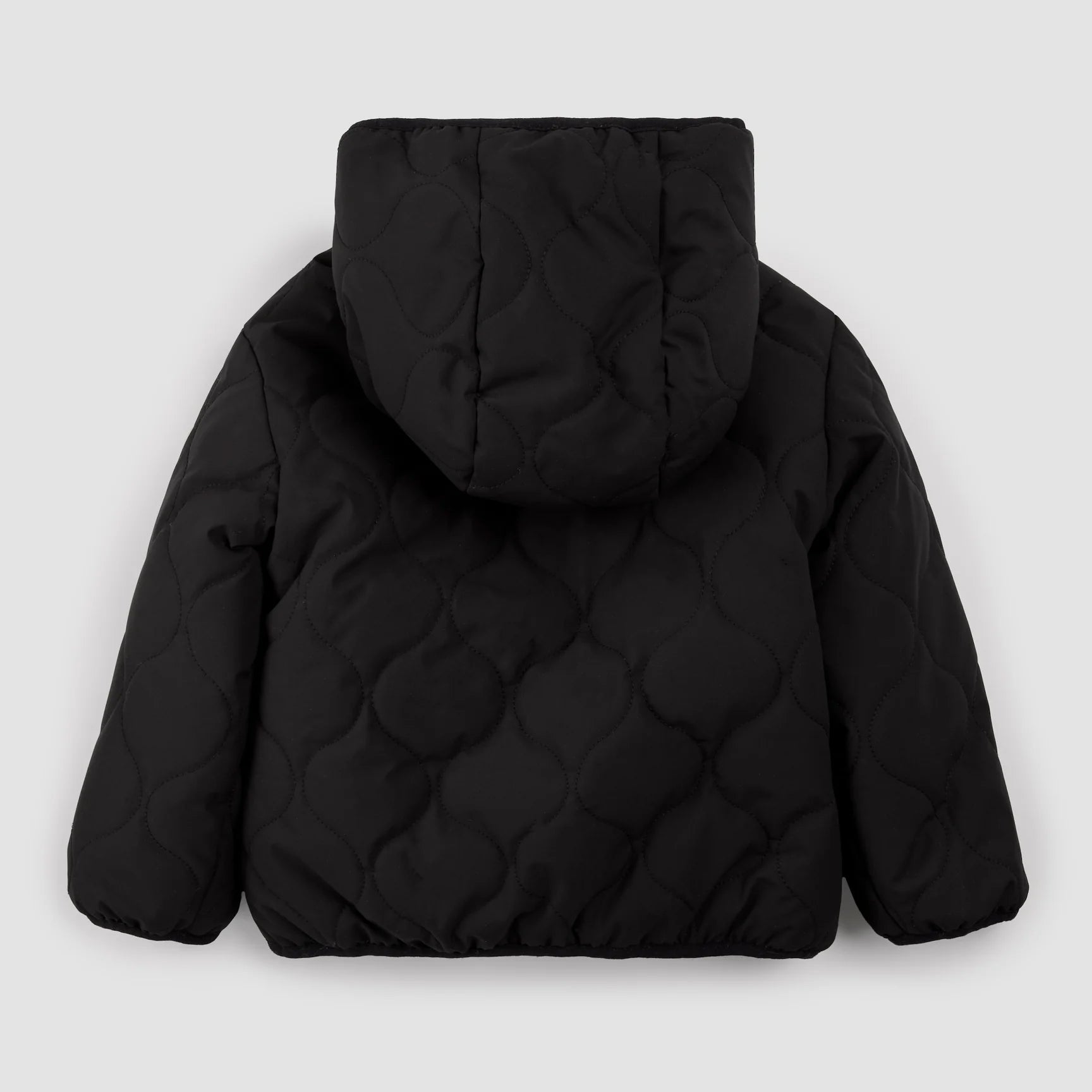 MILES THE LABEL- KIDS Winter Moss Plaid Print on Black Reversible Jacket
