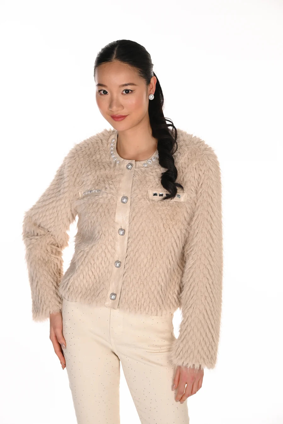FRANK LYMAN - WOMEN'S FAUX FUR JACKET