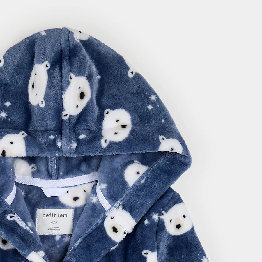 PETIT LEM - ROBE KNIT-BLUE DK.