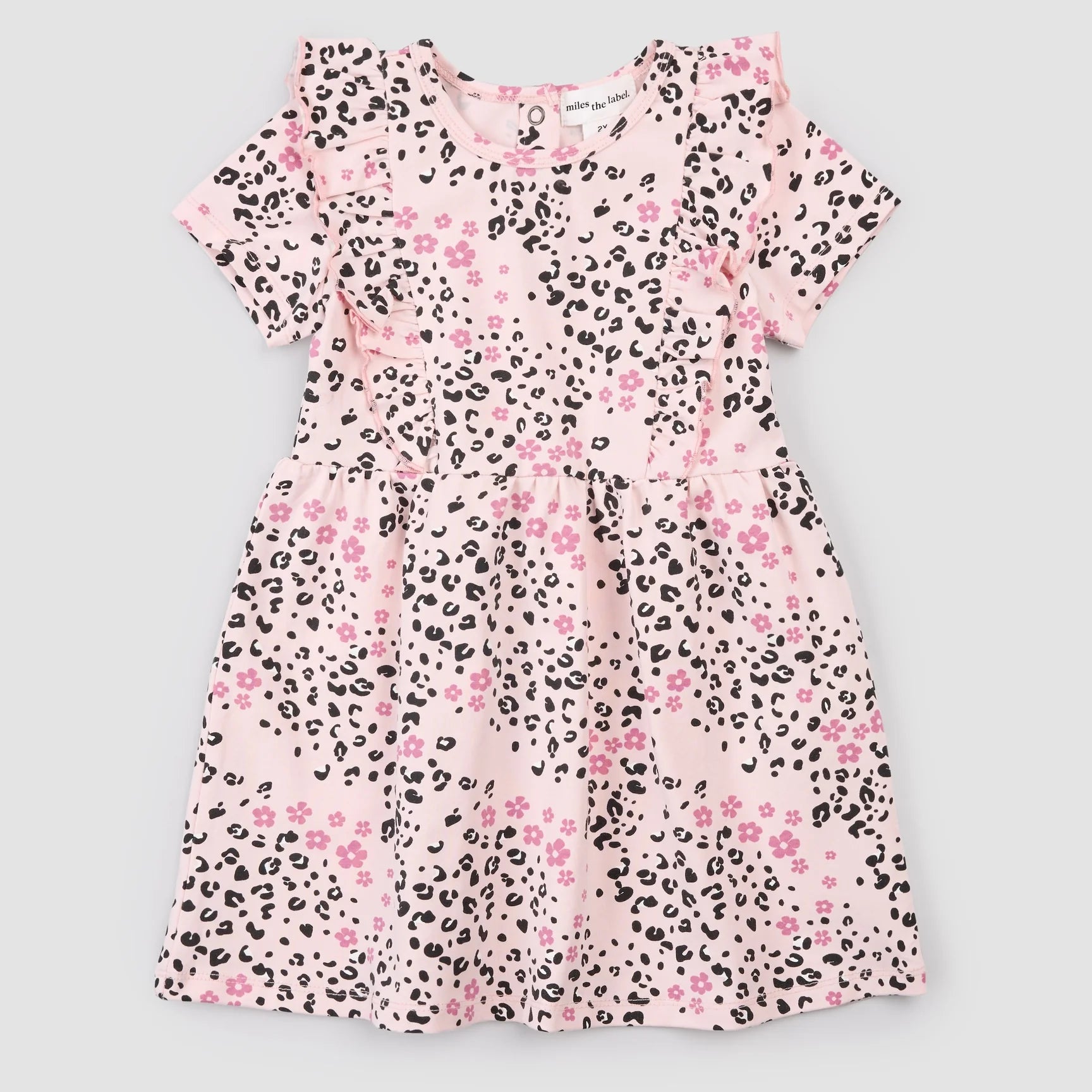MILES THE LABEL - GIRL S/S DRESS KNIT-PINK LT. 26RMW02D02-B