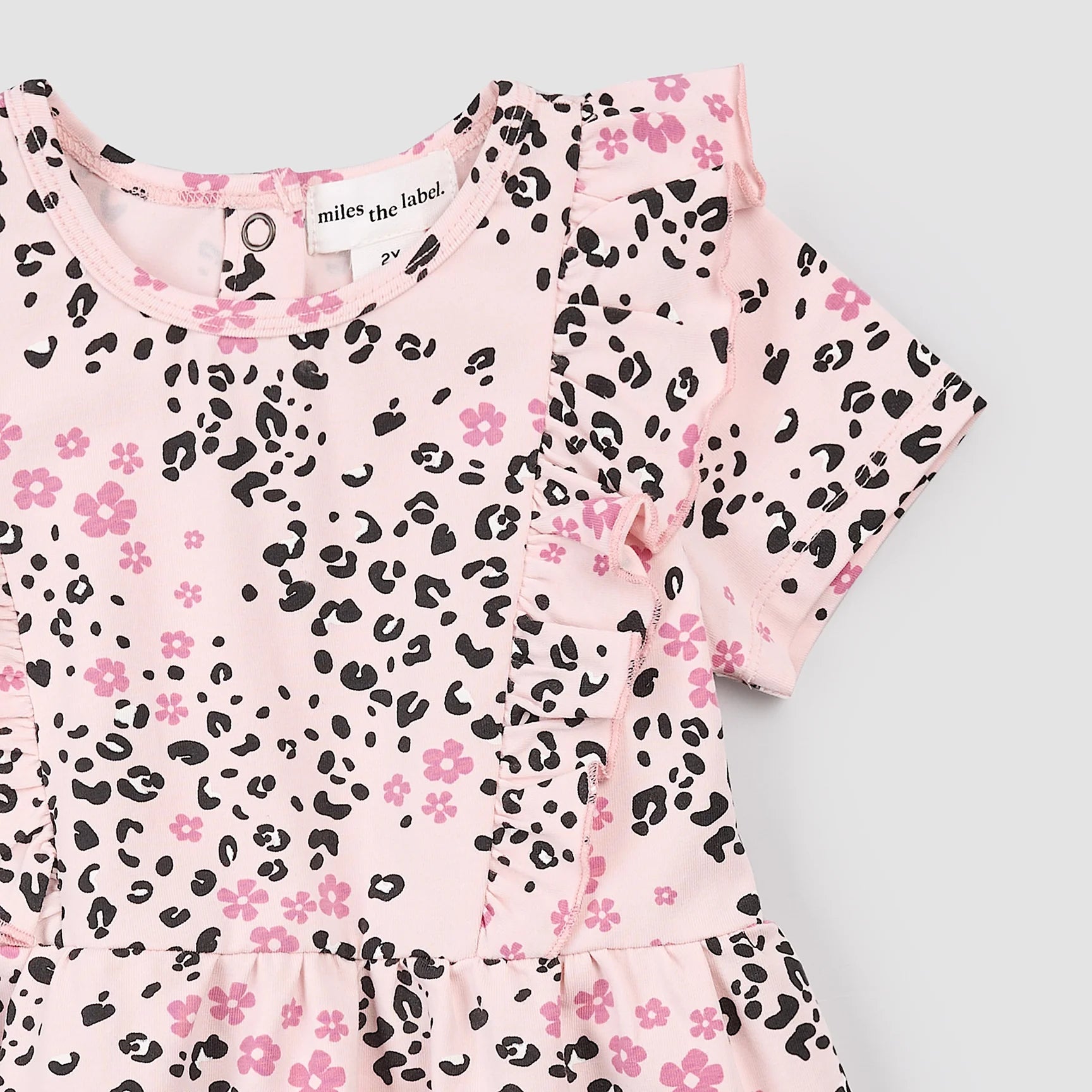 MILES THE LABEL - GIRL S/S DRESS KNIT-PINK LT. 26RMW02D02-Y