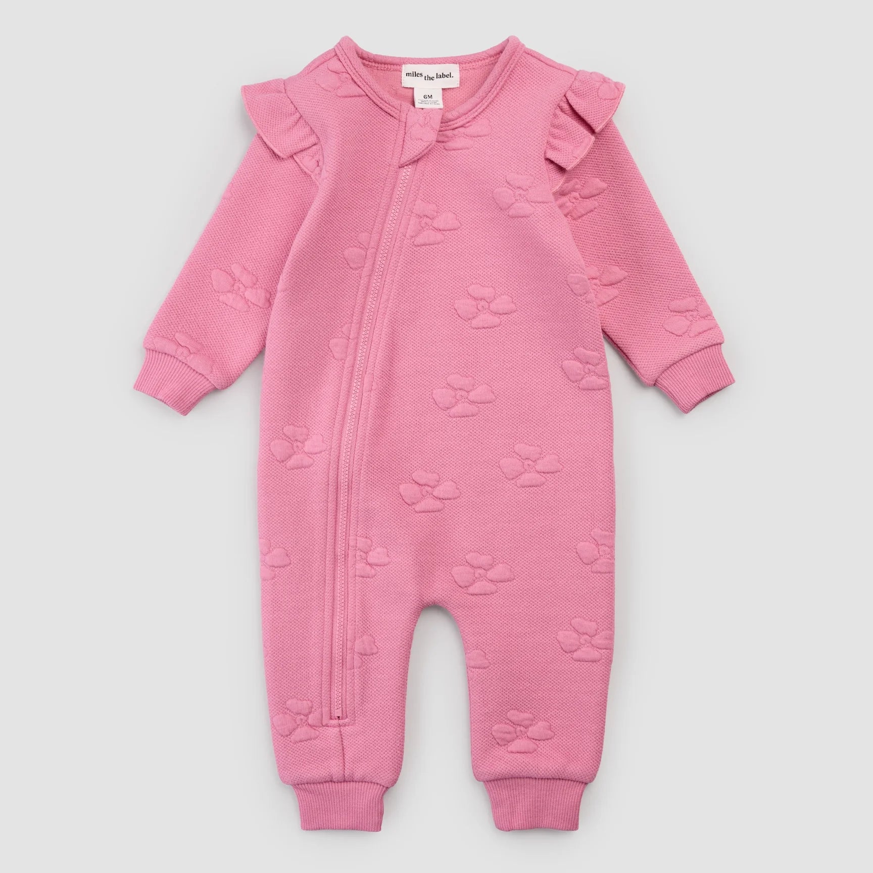 MILES THE LABEL - GIRL COVERALL L/S KNIT-PINK DK. 26RMW02N01-B