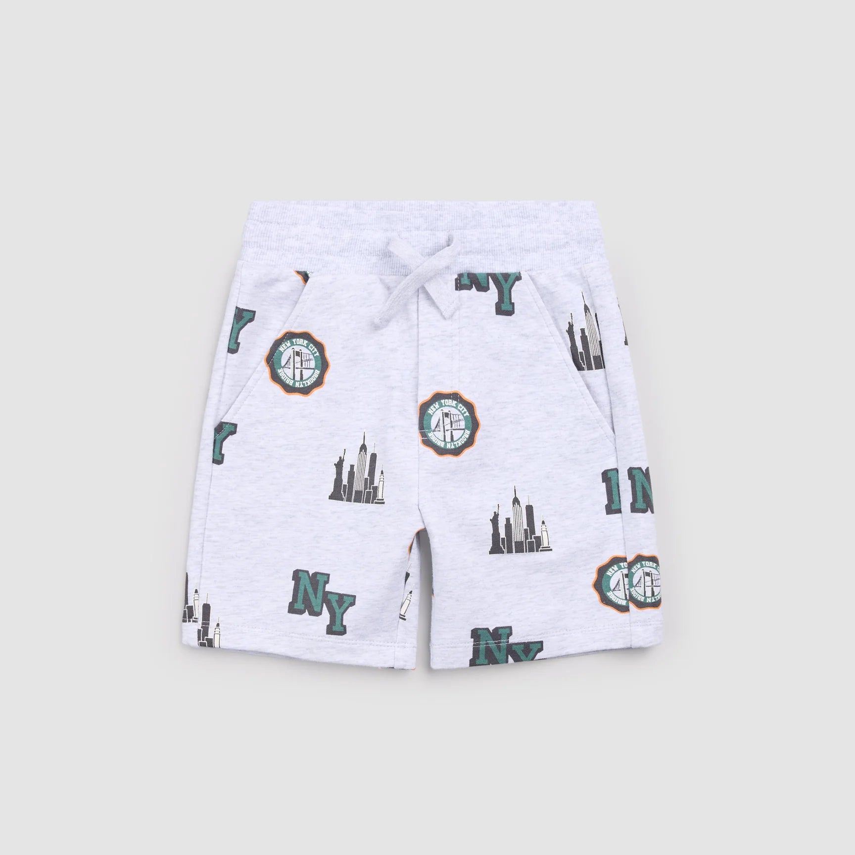 MILES THE LABEL - BOY SHORT KNIT-HEATHER GREY LT. 26SMW03B02-Y