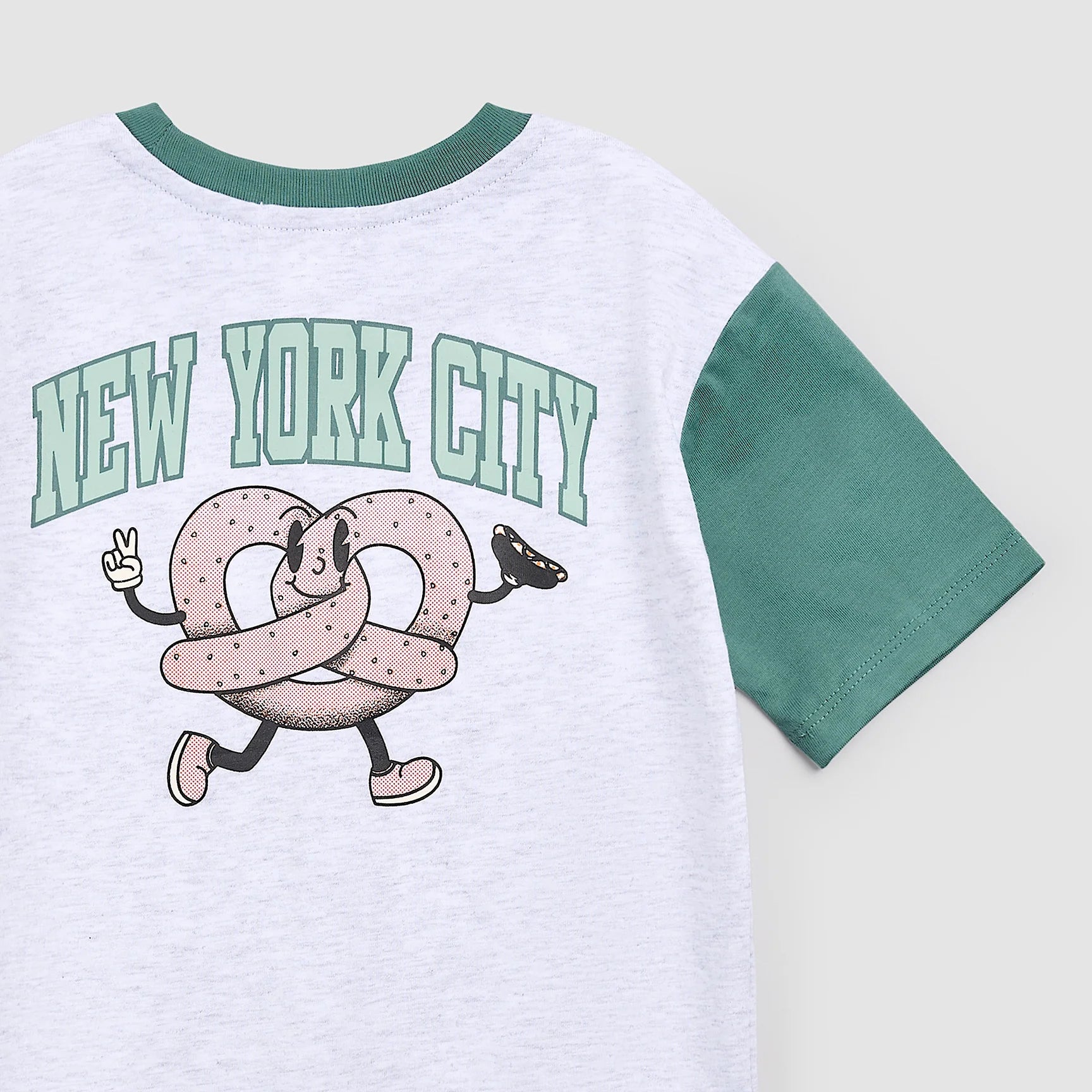 MILES THE LABEL - BOY S/S T-SHIRT KNIT-HEATHER GREY LT. 26SMW03T05-K