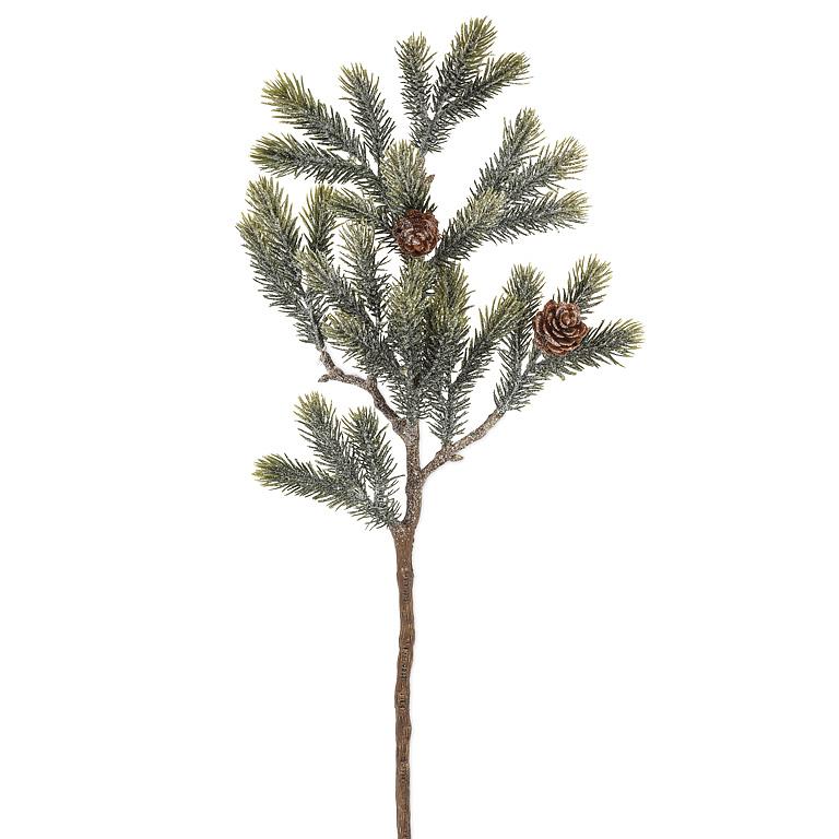 ABBOTT - FROSTED BRANCH W/CONES-15"L