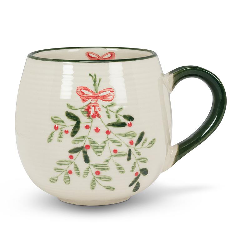 ABBOTT - MISTLETOE BALL MUG-6"L(16OZ)