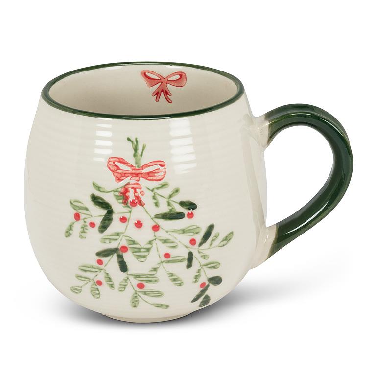 ABBOTT - MISTLETOE BALL MUG-6"L(16OZ)