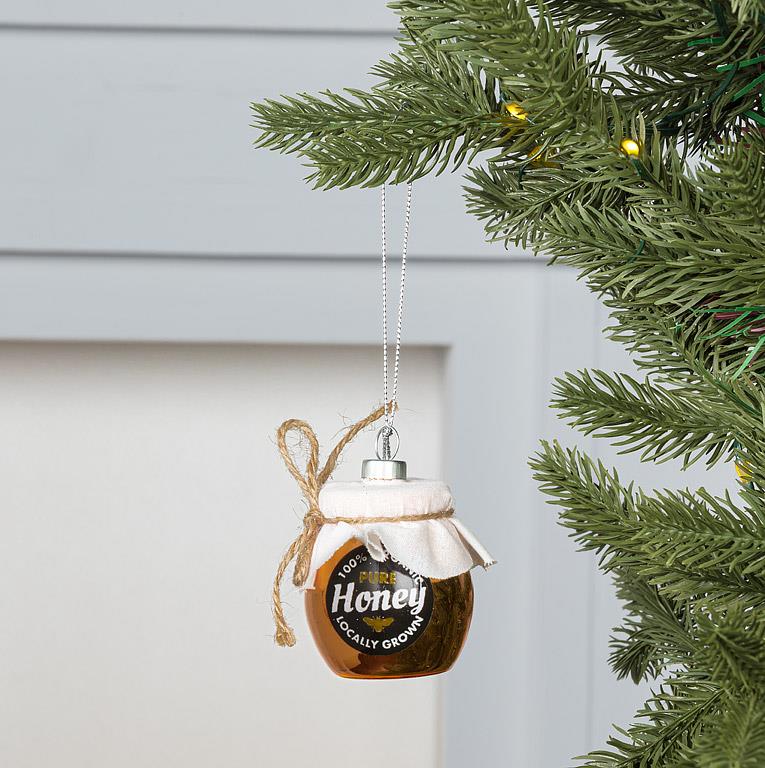 ABBOTT - JAR OF HONEY ORNAMENT-2"H