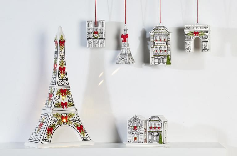 ABBOTT - FESTIVE EIFFEL TOWER ORNAMENT -5"H