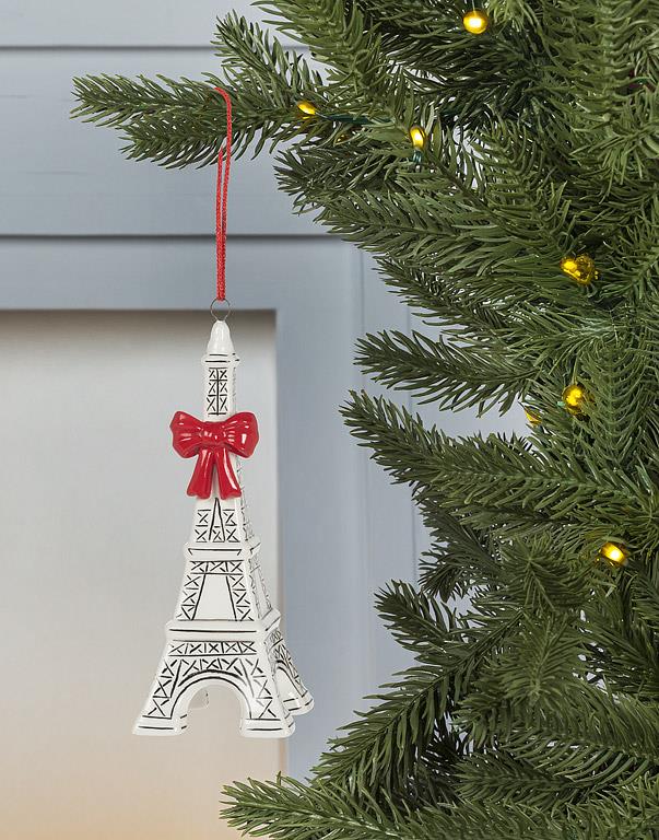 ABBOTT - FESTIVE EIFFEL TOWER ORNAMENT -5"H