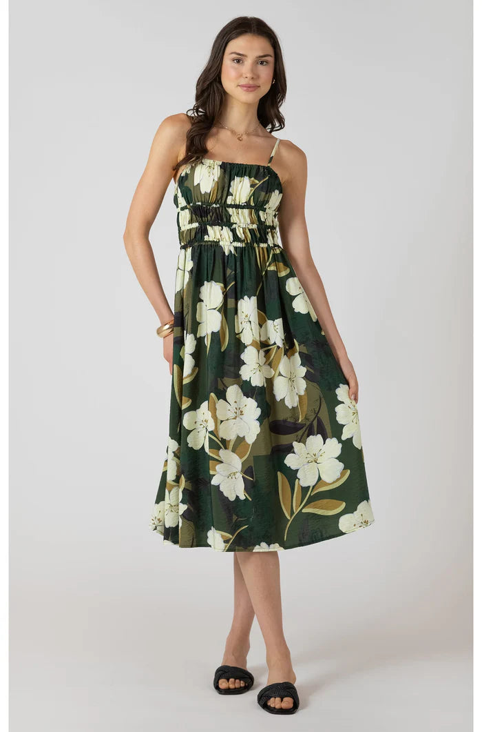 DEX - WOMEN'S ELASTIC WAIST MIDI DRESS