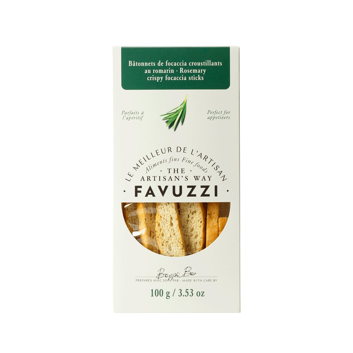 FAVUZZI - ROSEMARY CRISPY FOCACCIA STICKS