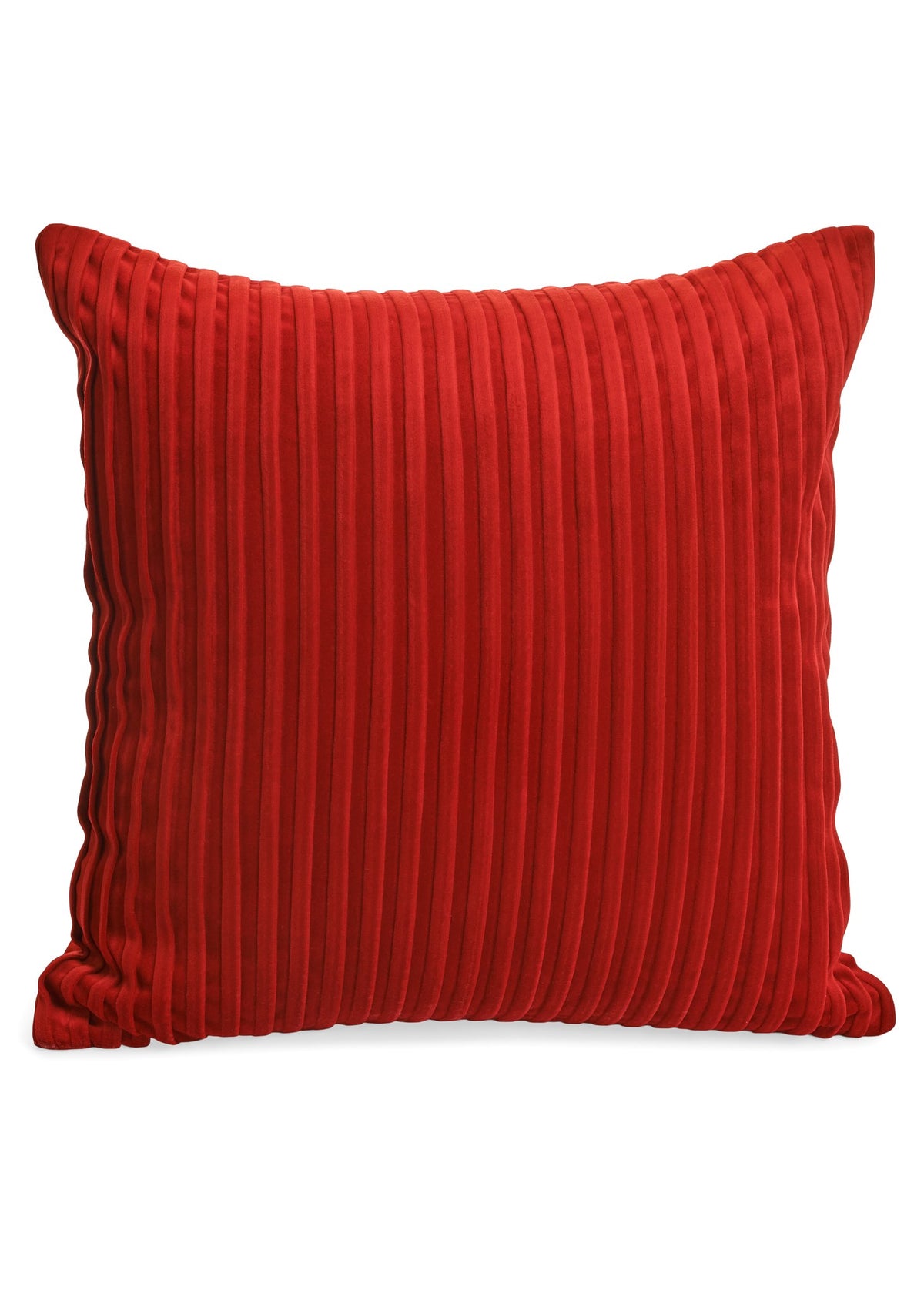 ADV - CUSHION RIB POLYVELVET RED 20X20