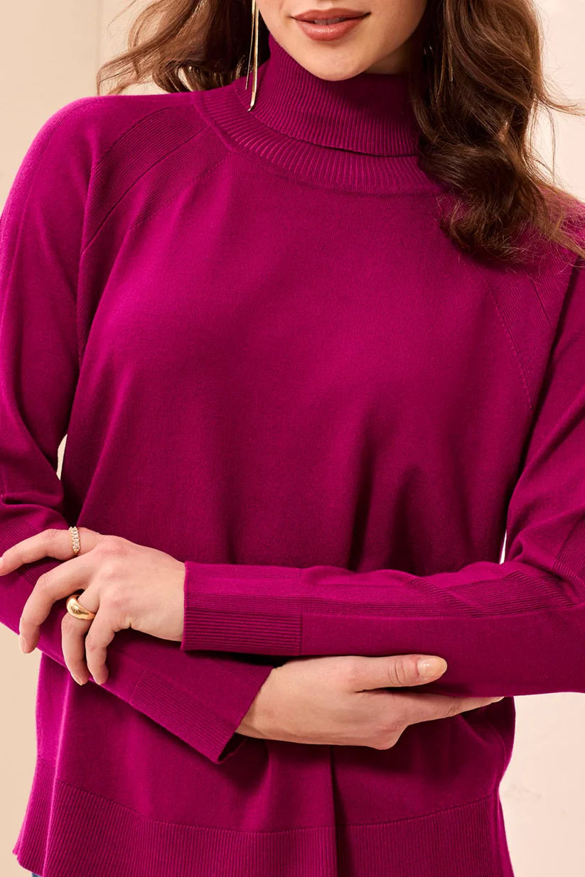TRIBAL - L/S TURTLE NK SWEATER