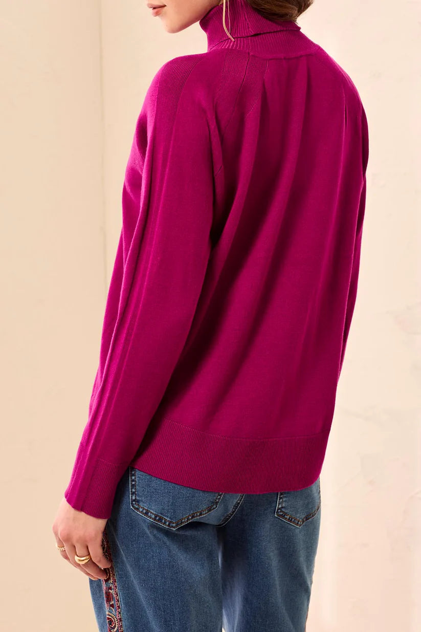 TRIBAL - L/S TURTLE NK SWEATER