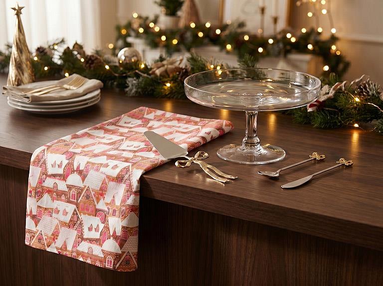 ABBOTT - RIBBON HANDLE CAKE SERVER-GOLD-11"L