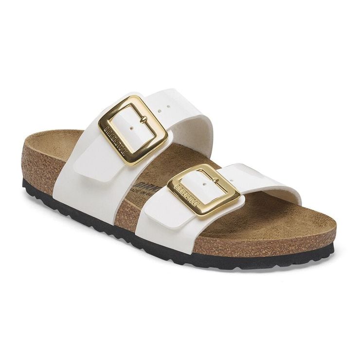 BIRKENSTOCK- WOMEN'S SYDNEY LUXXE BUCKLE BIRKO FLOR PATENT SANDAL