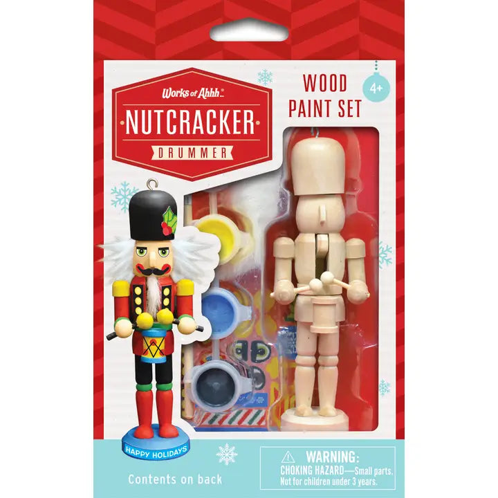 NUTCRACKER DRUMMER ORNAMENT WOOD PAINT KIT