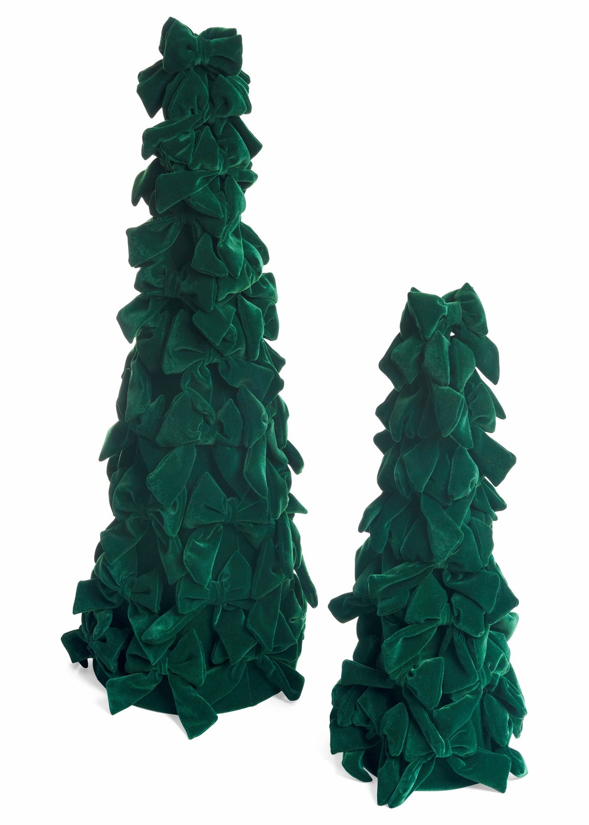 ADV - DECO BOW CONE SM POLYVELVET DK GREEN