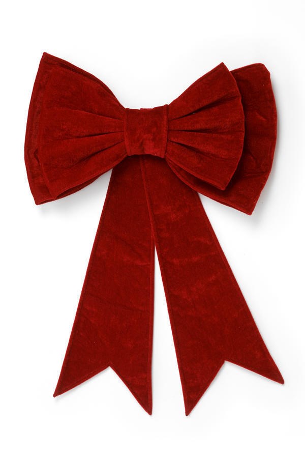 ADV - BOW POLYESTER 23"X 16" RED