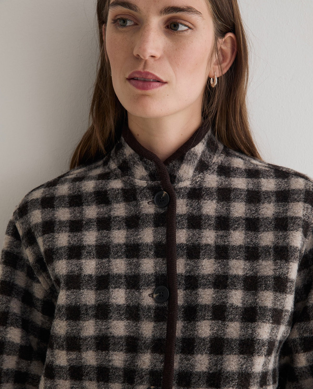 YERSE - WOMEN'S SHORT BOILED WOOL COAT