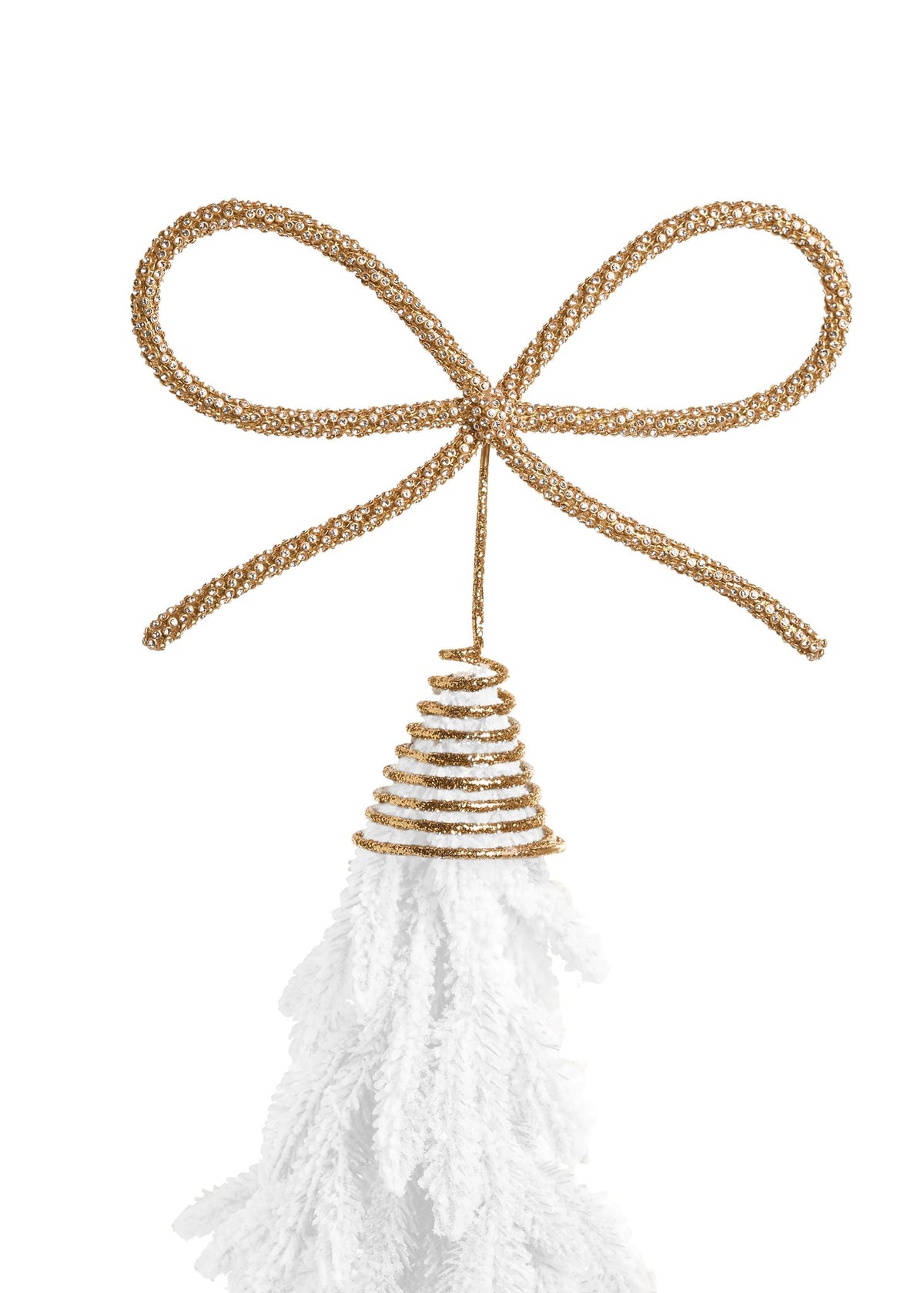 ADV - TREE TOPPER BOW IRON GOLD COPP