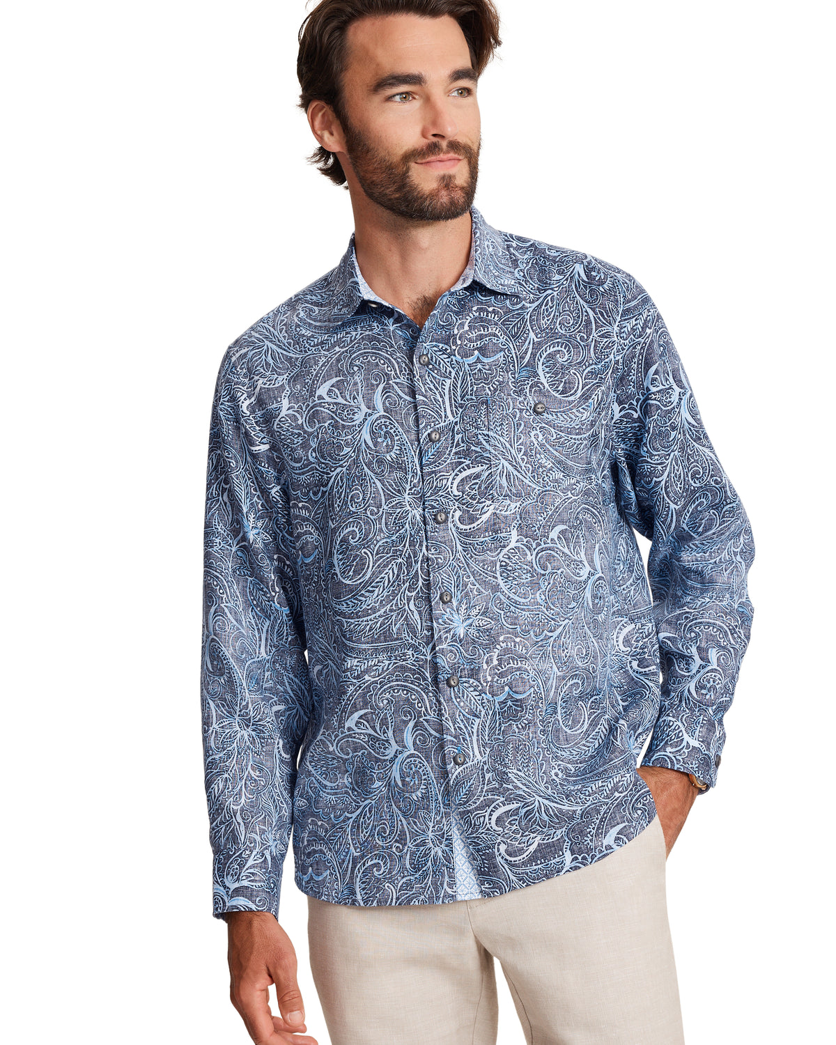 TOMMY BAHAMA - MEN'S PAINTERLY PAISLEY SHIRT
