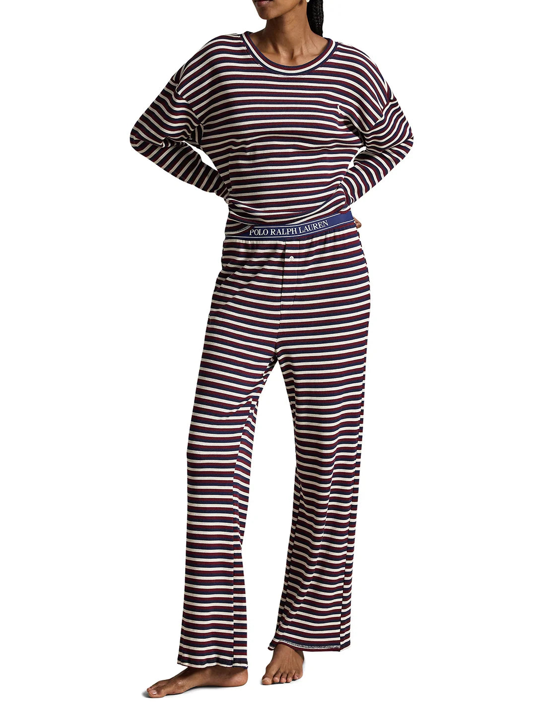 RALPH LAUREN - SLEEP CLUB WAFFLE LONG PANT SET