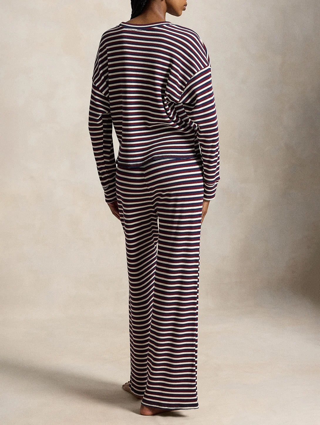 RALPH LAUREN - SLEEP CLUB WAFFLE LONG PANT SET